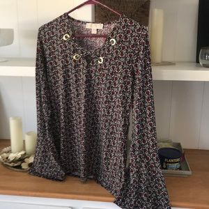 Michel Kors top with bell sleeves